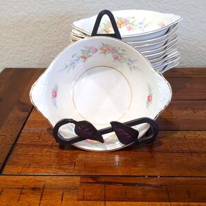 10 Homer Laughlin Eggshell Nautilus Ferndale 40's Lug Soup Cereal Dessert Bowls